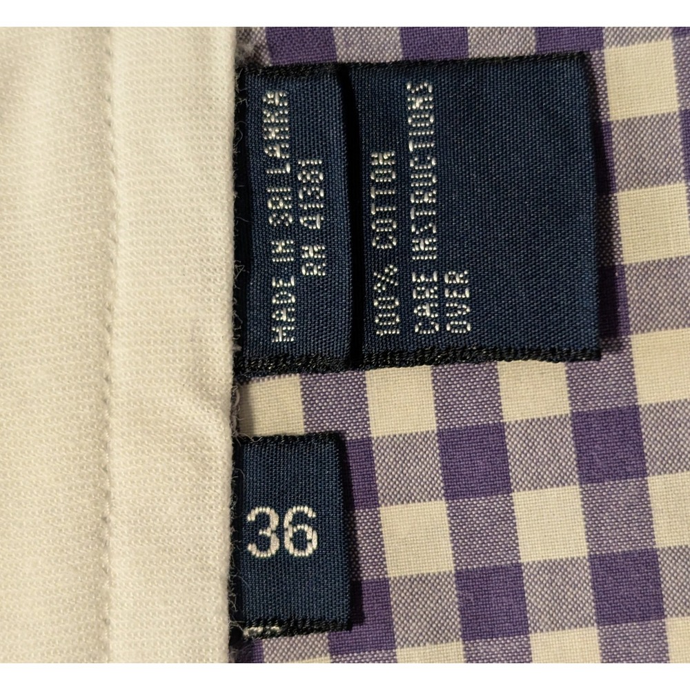 Polo Golf Ralph Lauren Mens 36 Gingham Shorts Purple White Links Fit Cotton NICE - Picture 6 of 6